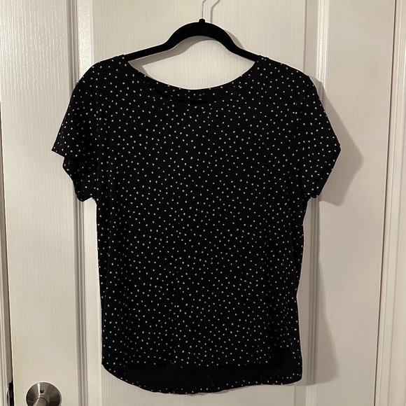 H&M Black Polka Dot T-Shirt (Size Small) - Picture 1 of 4